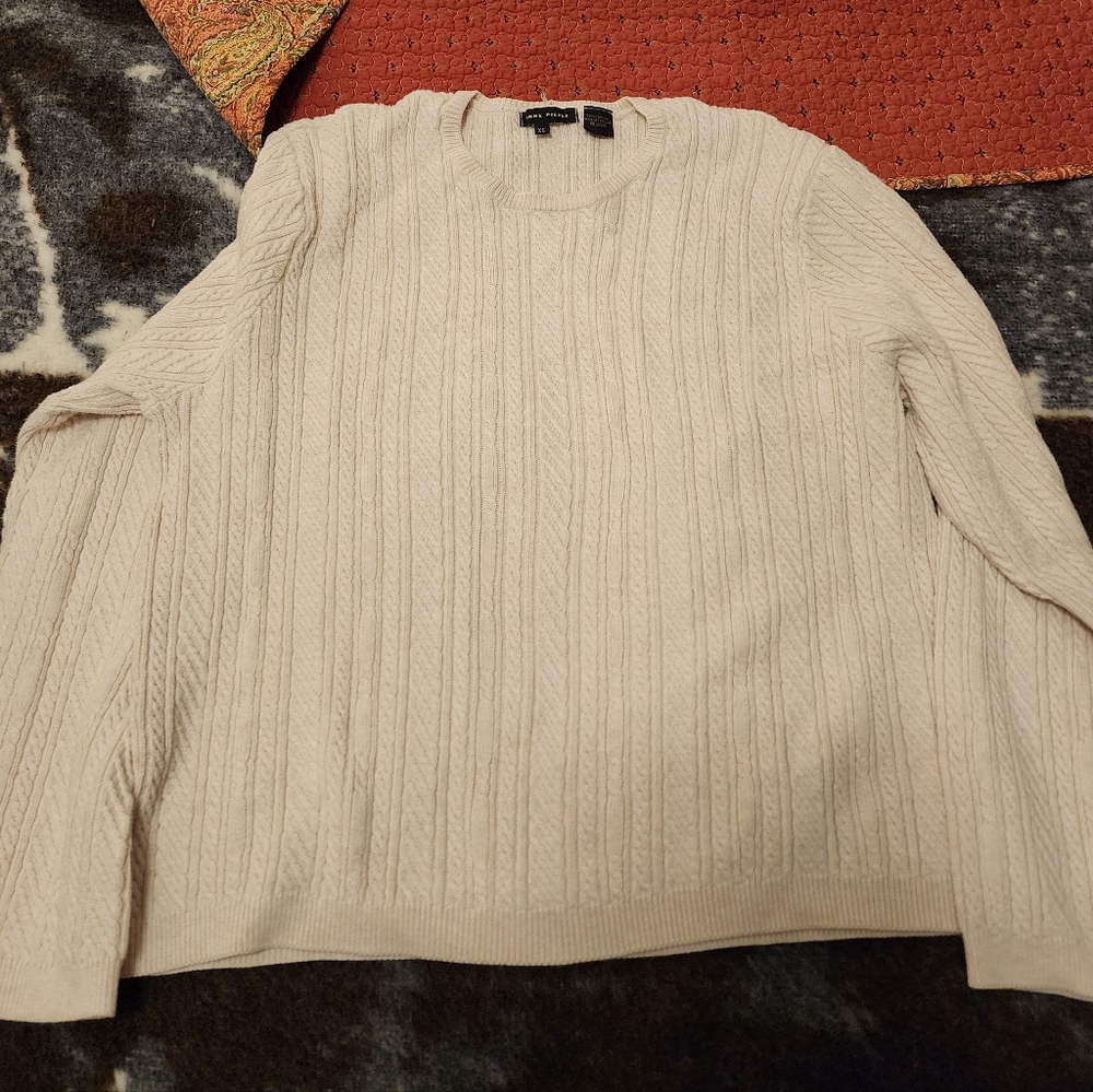 Jeanne Pierre Fisherman Cable Knit Sweater